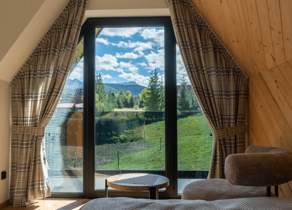 Armchair by a window with a view