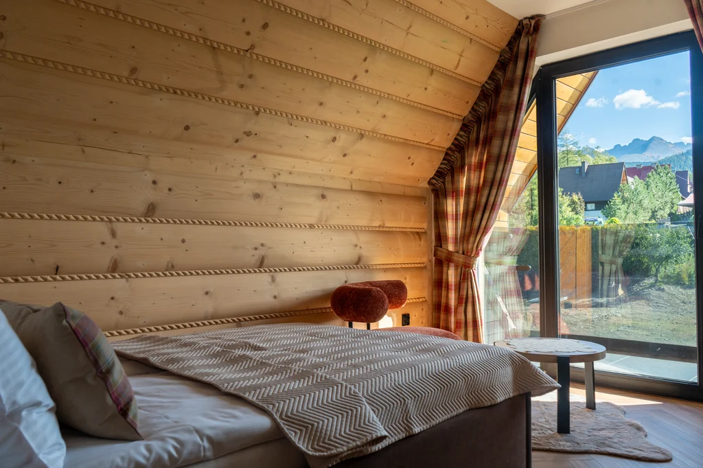 Bedroom with a view through the window